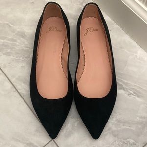 J.Crew Women’s Black Suede Pointed Toe Flats 6.5